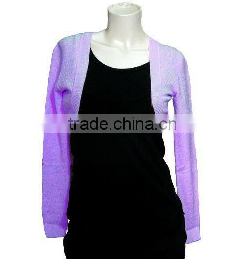 D005017 Ladies western tops knitted long sleeve shrug designs for women