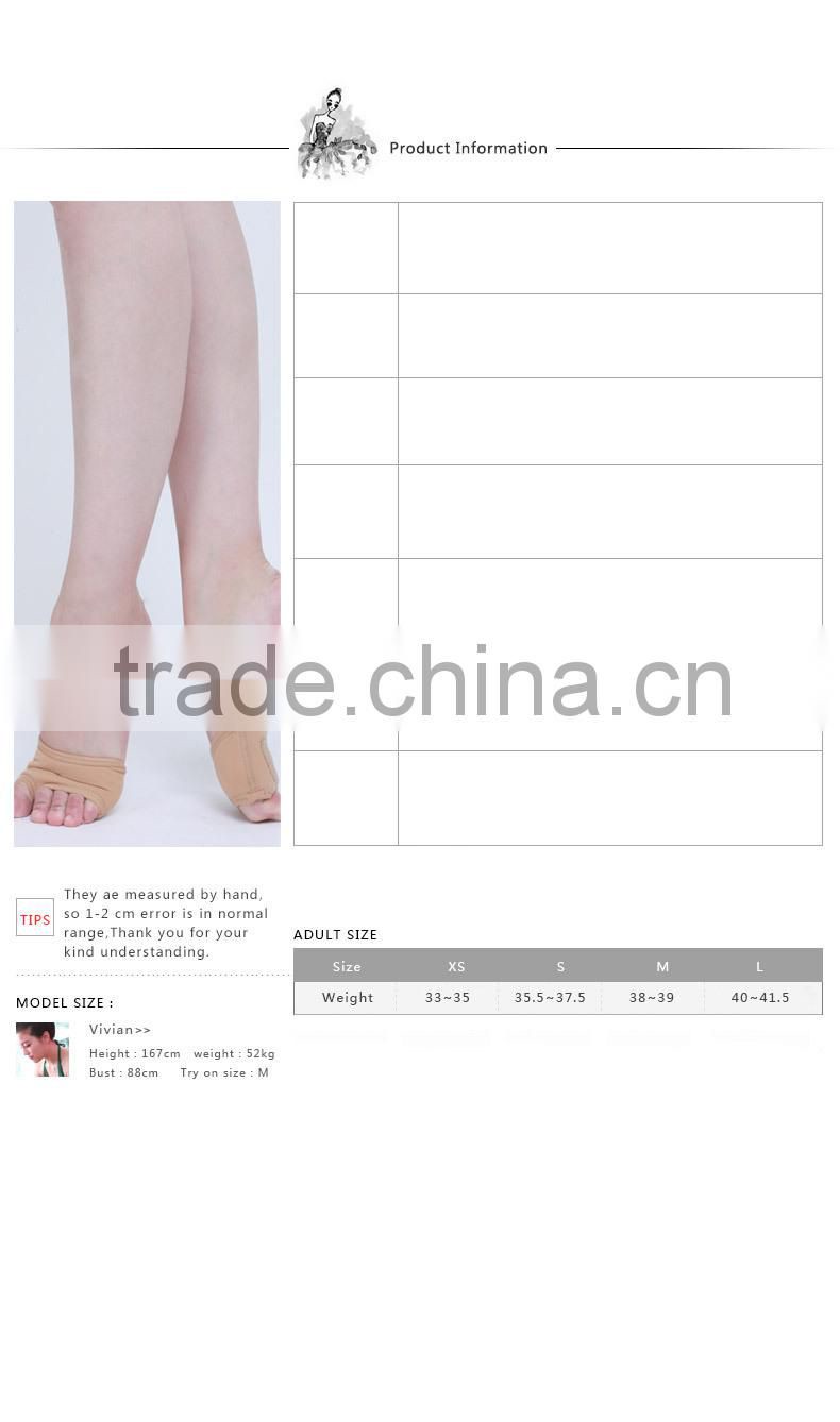 D017001 leather lyrical half sole shoe for modern dance shoes
