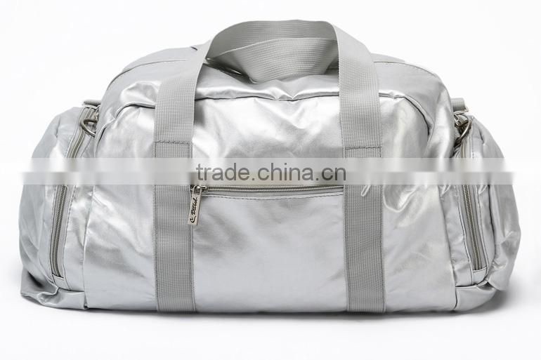 D006188 Cheap shimmer PU dance duffle bag garment utility tote bag