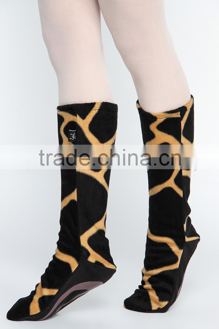 Fashion Adult leopard print dancing wholesale western boots of the women shoes (D006065)
