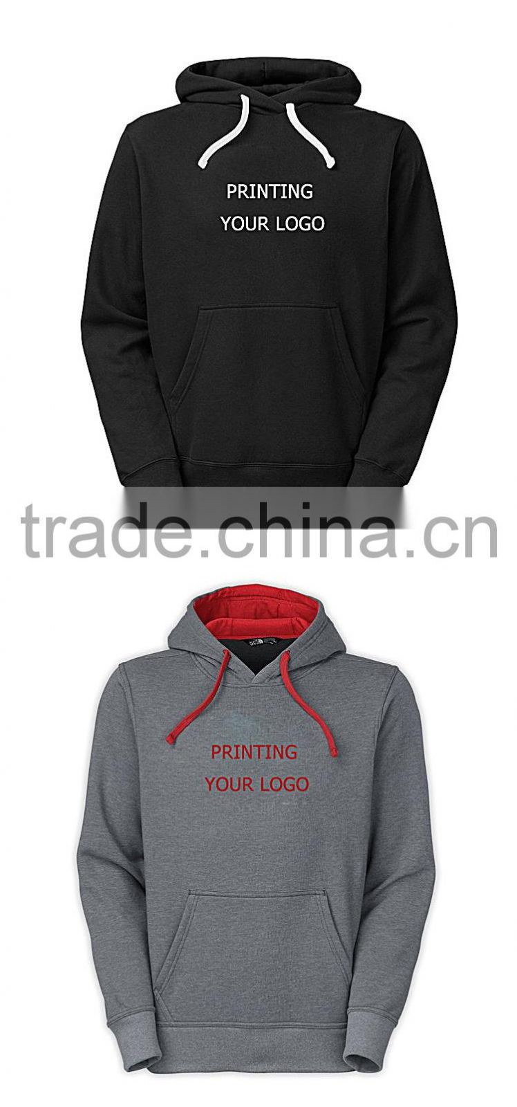 China Wholesale Cotton Men Blank Pullover Custom Hoodies