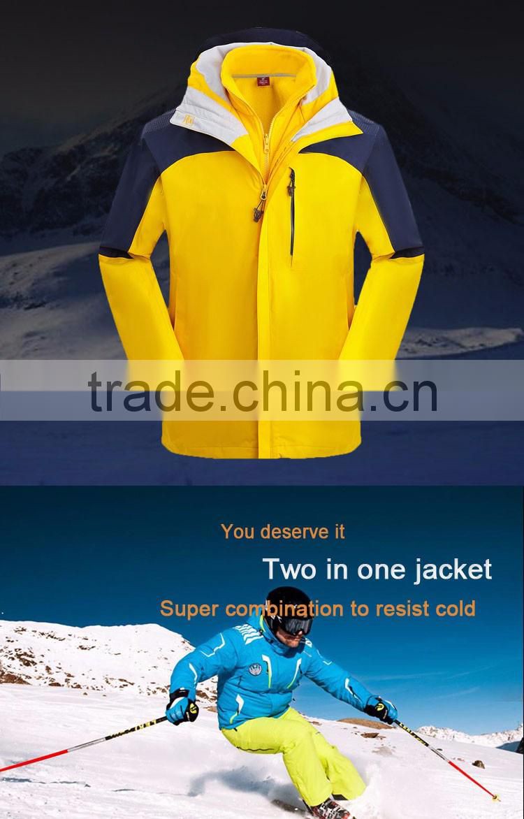 Customize logo 3 in 1 windproof outdoor men winter jackets
