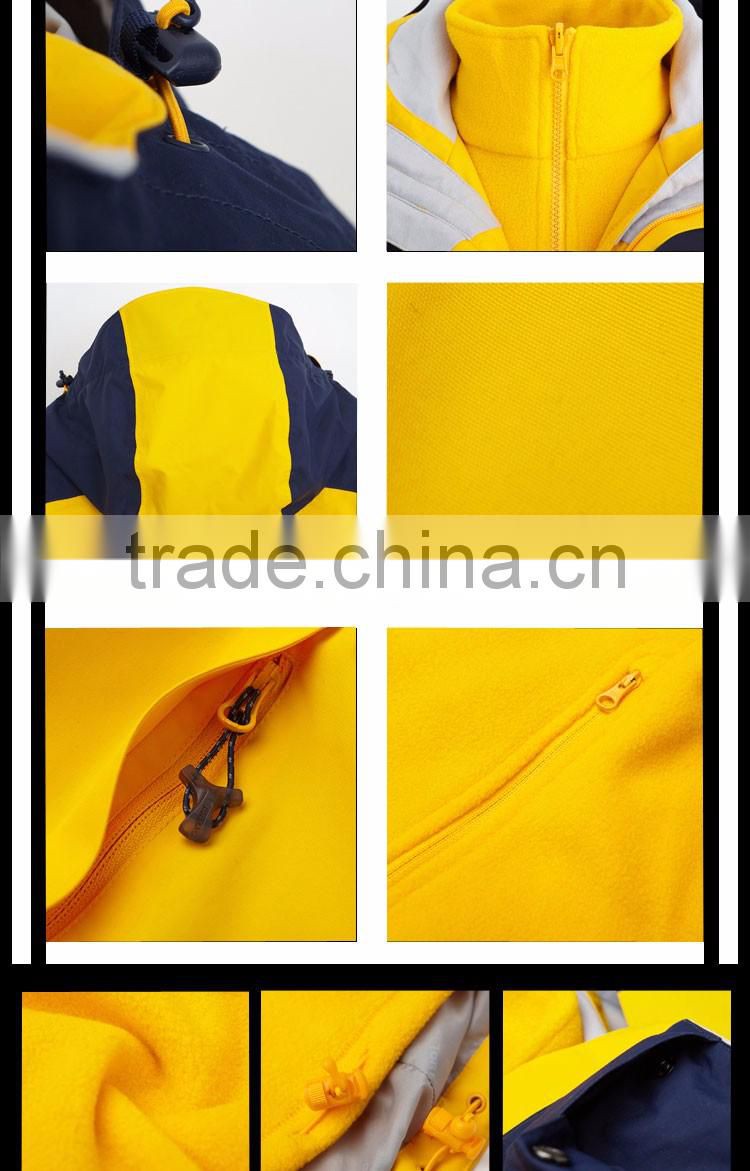 Customize logo 3 in 1 windproof outdoor men winter jackets