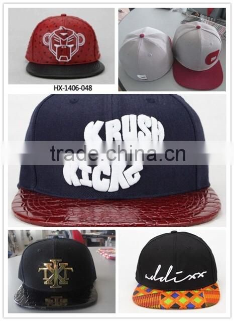 Custom Leather Patch 5 Panel Hat small MOQ