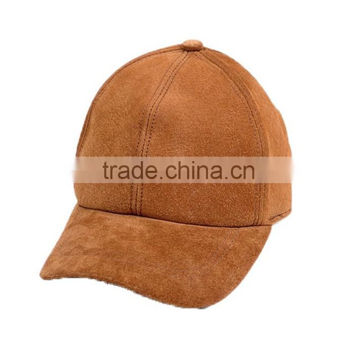 2016 fashionable suede pure color custom baseball cap