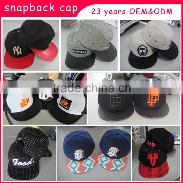 new style manufacturer custom 5 panel snapback camp cap and hat
