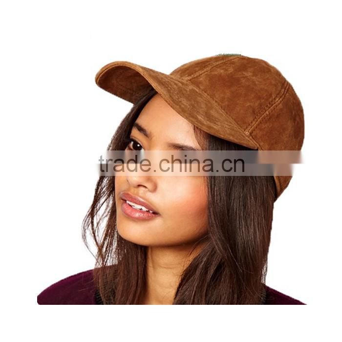 2016 fashionable suede pure color custom baseball cap