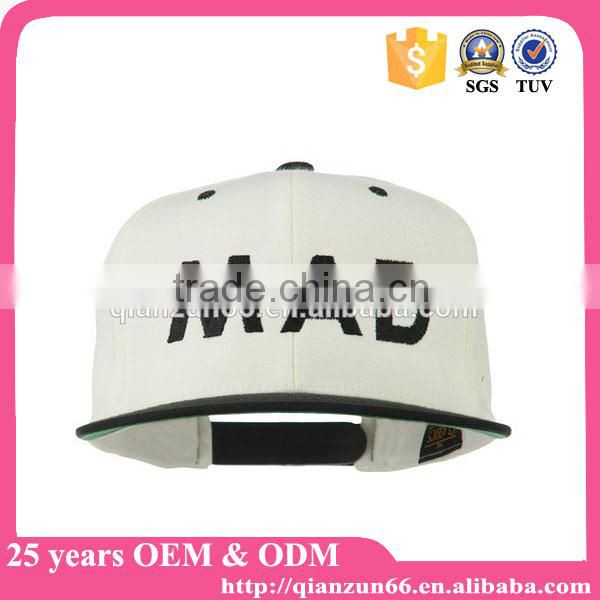 Leather Patch Adjustable Cheap Snapback Camp 5 Panel Hat /Flat Brim Blank Custom Embroidery Wholesale 5 Panel Snapback Cap
