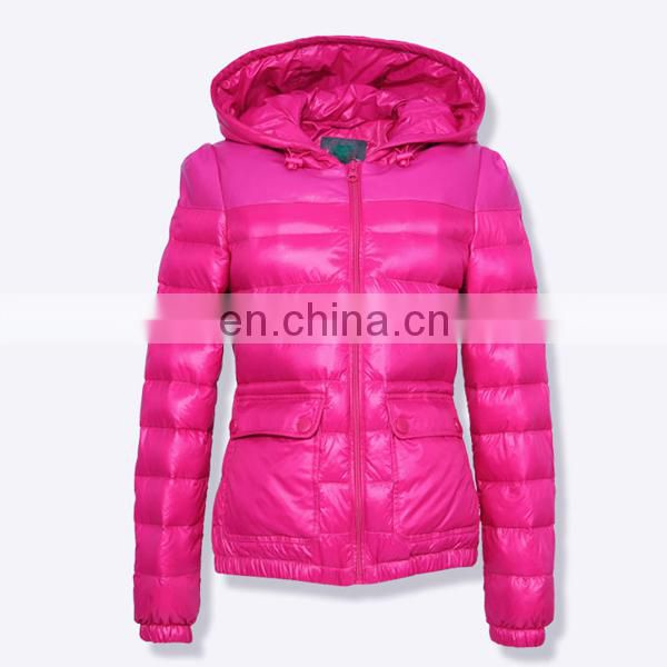 Winter down fashion top quality high hood women coats down jacket