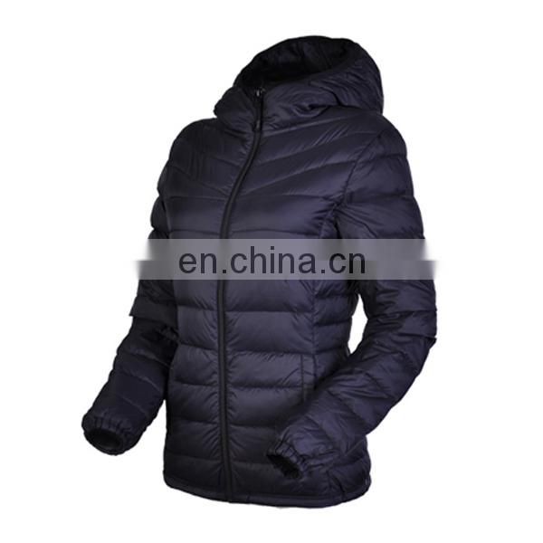 High quality female fashion design women light thin down jacket outdoor coat