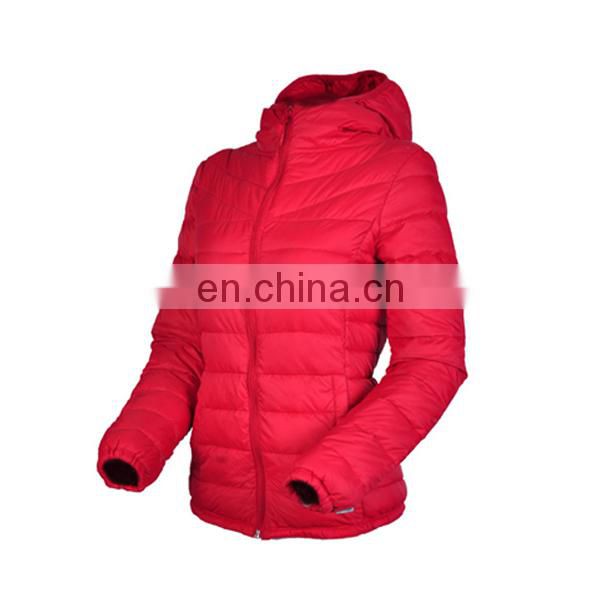 High quality female fashion design women light thin down jacket outdoor coat