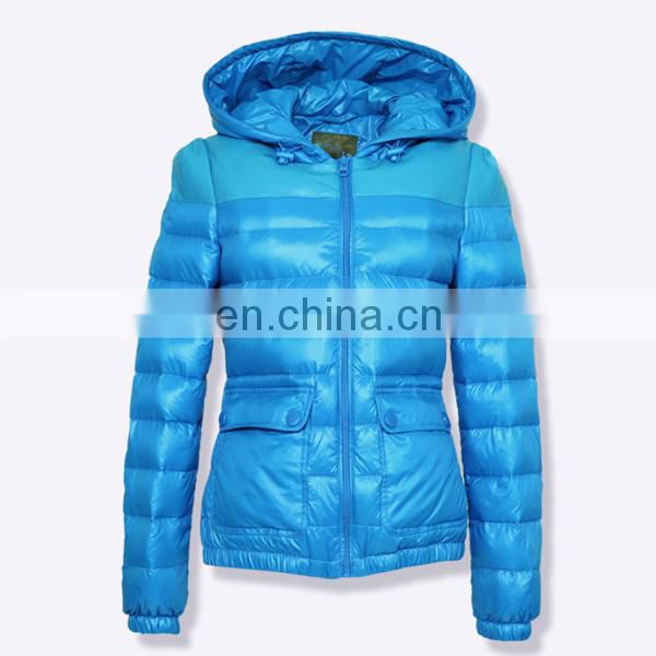 Winter down fashion top quality high hood women coats down jacket