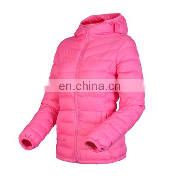 High quality female fashion design women light thin down jacket outdoor coat