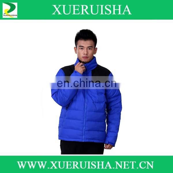 mens winter fashion garment jacket with down fill