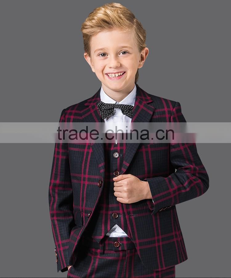 ELPA plaid designer wholesale 3 piece kids boys suits casual suits for Boys