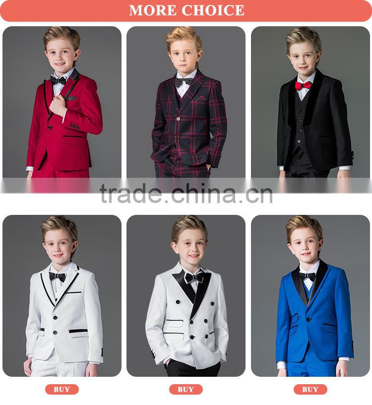 Elpa NXB0082 formal designer fancy wholesale black 3 piece white boys suits