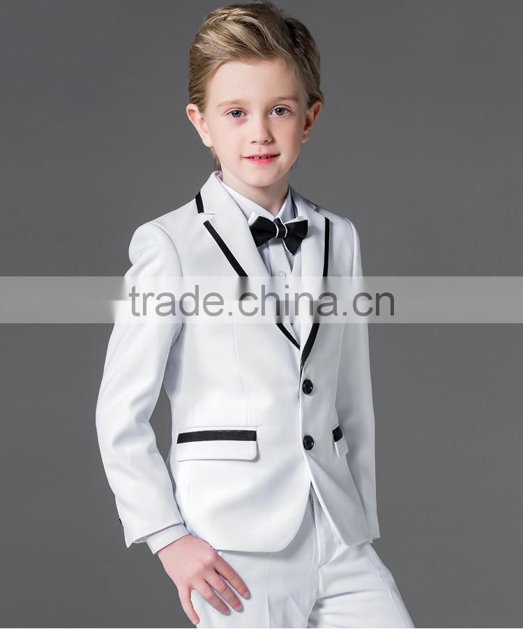 Elpa NXB0082 formal designer fancy wholesale black 3 piece white boys suits