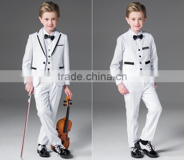 Elpa NXB0082 formal designer fancy wholesale black 3 piece white boys suits