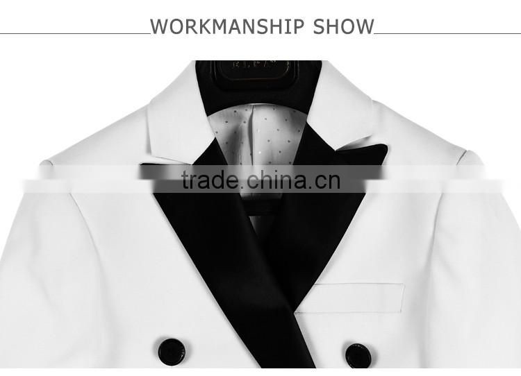 ELPA white 100% polyester fancy designer 3 piece boy suits for show