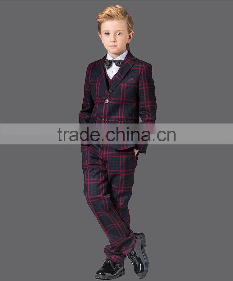 ELPA plaid designer wholesale 3 piece kids boys suits casual suits for Boys