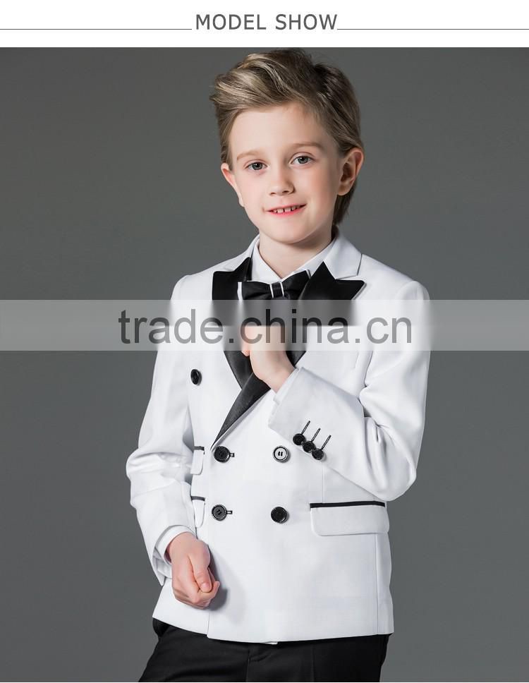 ELPA white 100% polyester fancy designer 3 piece boy suits for show