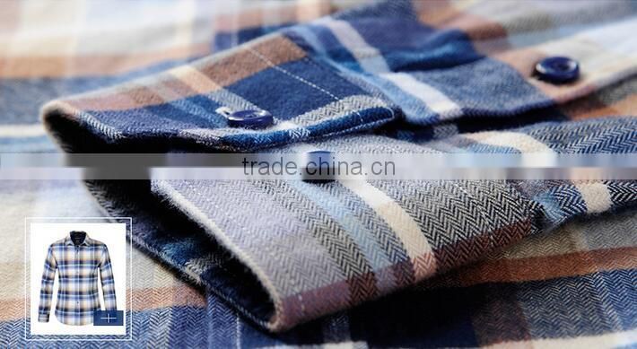 New arrival casual shirts cotton business plaid button up men embroidered shirts