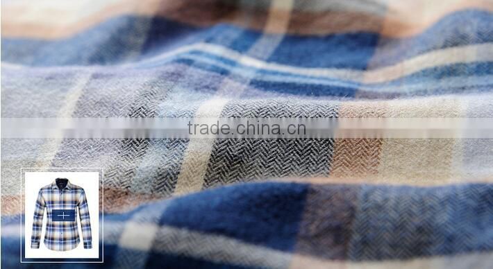 New arrival casual shirts cotton business plaid button up men embroidered shirts