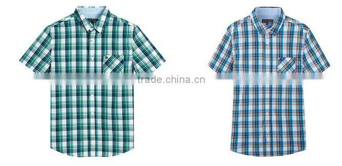 New arrival garment 100% cotton casual check pattern latest shirts for men pictures