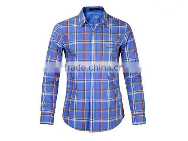 Direct factory india mens shirts cotton spandex checked button down international branded mens casual shirts