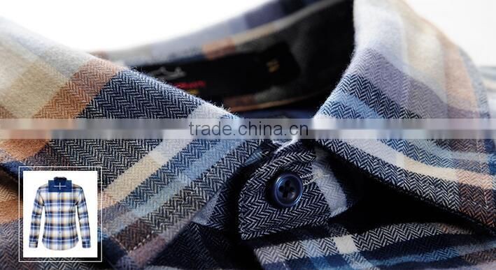 New arrival casual shirts cotton business plaid button up men embroidered shirts