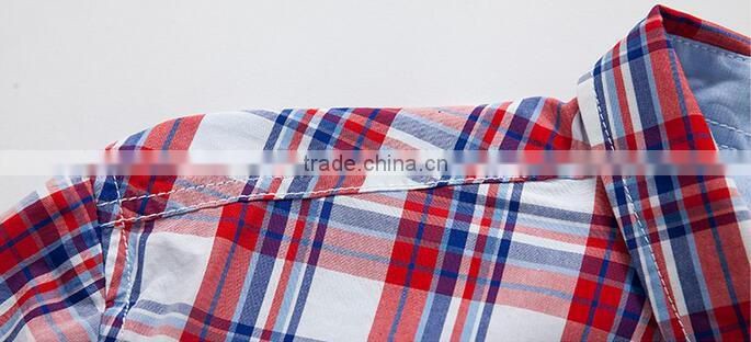 New arrival garment 100% cotton casual check pattern latest shirts for men pictures