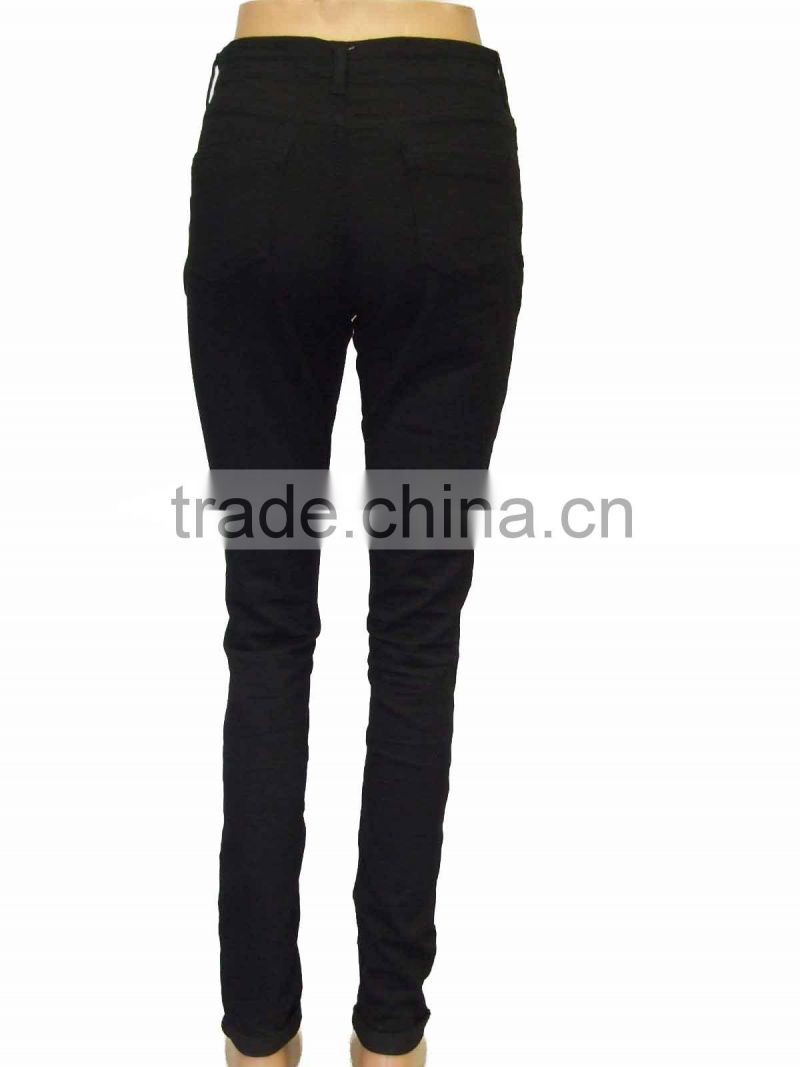 Factory Price Wholesale Women Winter Cotton Black Jeans