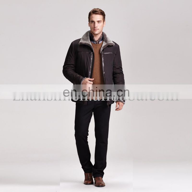 Factory price Big Lapel Plus Size Man Feather Down Parka Jacket Coat with fur collar