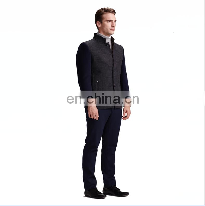 wholesale european clothing softshell jacket cashmere wool coat parka men's