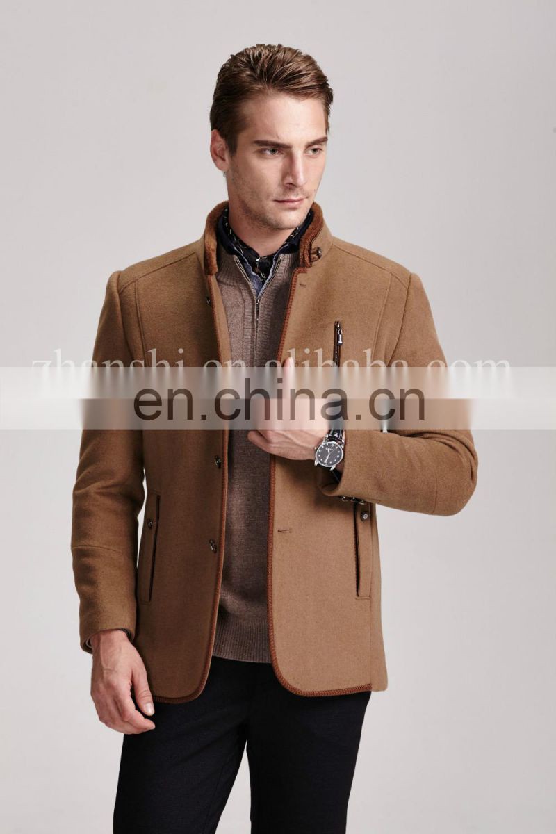 Autumn Winter Fancy Jackets Pure Life for Men Wool Cashmere coat for sale made in china