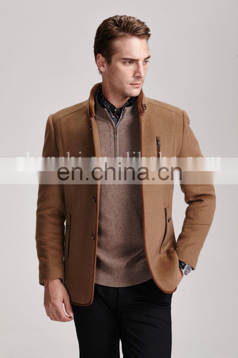 Autumn Winter Fancy Jackets Pure Life for Men Wool Cashmere coat for sale made in china