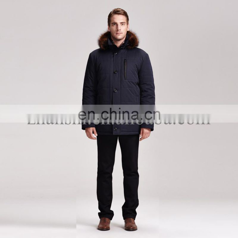 2015 lastest fashion hot selling collar removable handsome man winter jacket