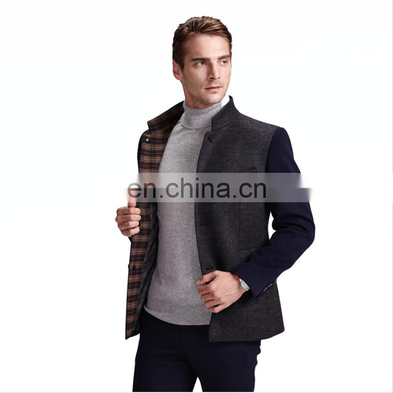 wholesale european clothing softshell jacket cashmere wool coat parka men's