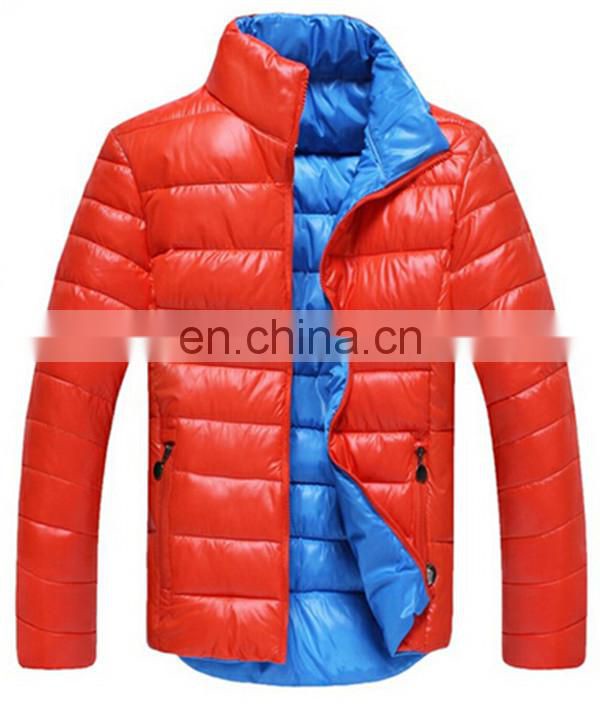 OEM service two sides down winter jacket for men