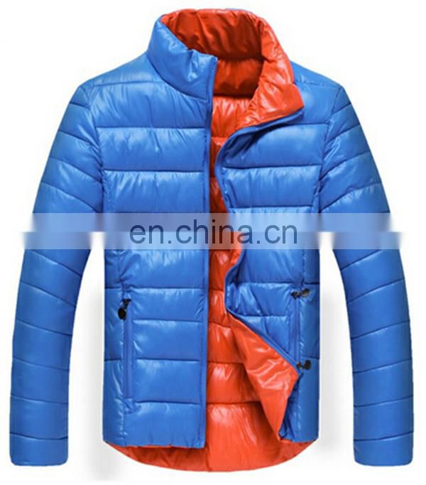 OEM service two sides down winter jacket for men
