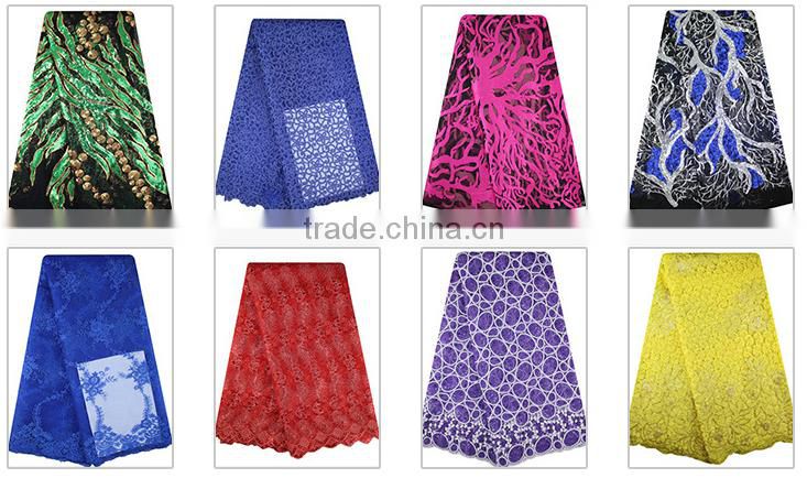 High Quality African Wedding Lace Fabric With Diamond Elegant Lace Embroidered Tulle Fabric