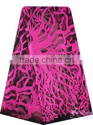 High Quality African Wedding Lace Fabric With Diamond Elegant Lace Embroidered Tulle Fabric