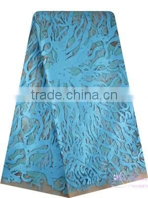 High Quality African Wedding Lace Fabric With Diamond Elegant Lace Embroidered Tulle Fabric