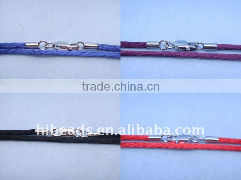 Round braided leather cord necklaces LC0029