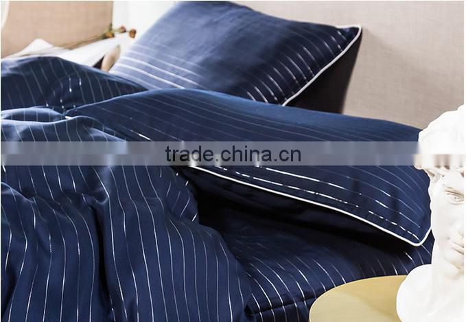 Anti bacterial fabric Luxury Real Silver infused bedding set in King size navy