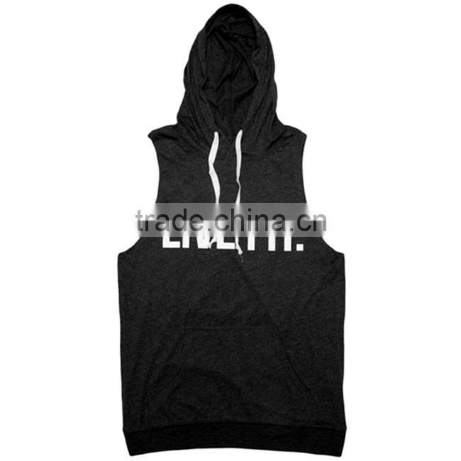 High quality Custom Slim Fit Training Sports Wear Sleeveless Gym Hoodie