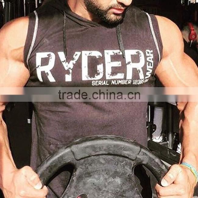 High quality Custom Slim Fit Training Sports Wear Sleeveless Gym Hoodie