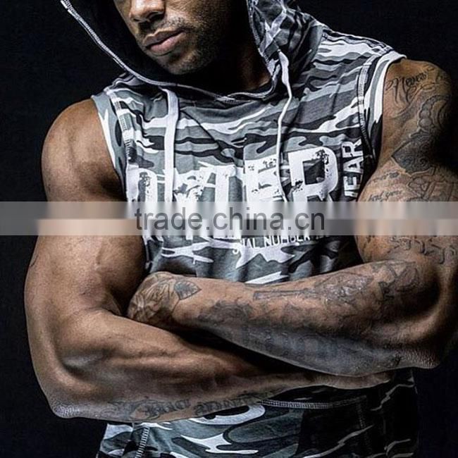 High quality Custom Slim Fit Training Sports Wear Sleeveless Gym Hoodie