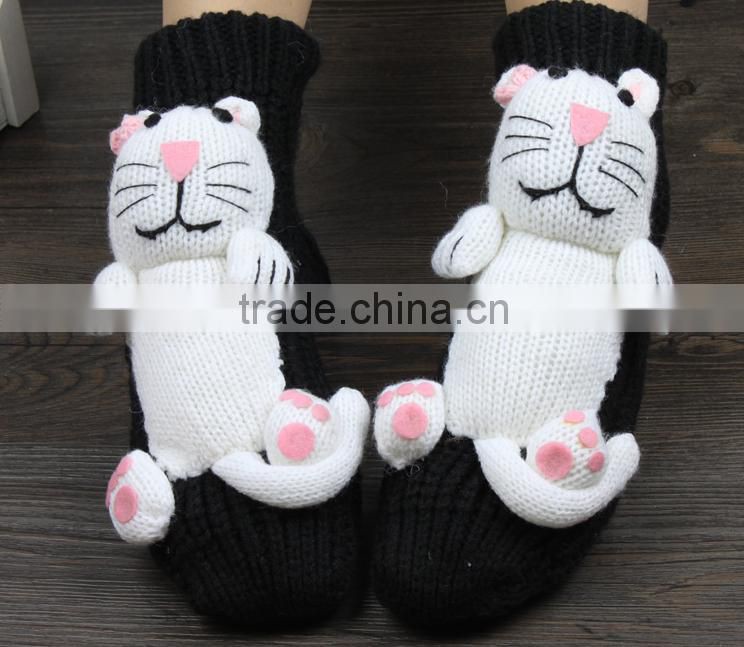3D creative socks Mao Xianwa Home Furnishing anti-skid floor socks socks thickening adult Christmas stockings thick line
