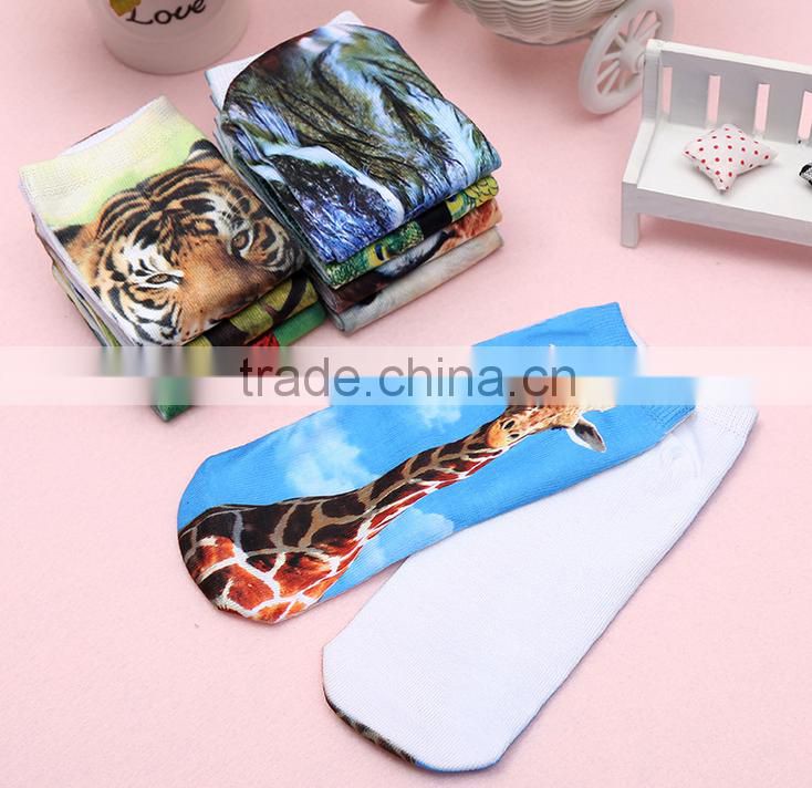 2015 3D boat socks Animal printed socks factory direct sales